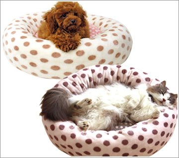 猫の波點潮著    甜甜圈寵物床